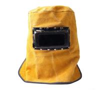 Casco da saldatura a doppia lente solare con oscuramento automatico con struttura in pelle per un maggiore isolamento termico e protezione