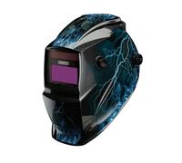 Casco Da Saldatura Auto Oscurante Draper Design Teschio Blu Li-ion Solare 02514
