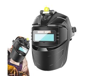 Casco da saldatura, oscuramento automatico, visiera antiriflesso per saldatore, protezione per il viso, ampia ombra, anti-appannamento, copricapo regolabile per costruzione e riparazione auto