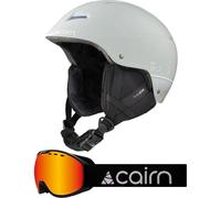 Casco da sci Cairn Flow, grigio chiaro + occhiali da sci Blaze, nero