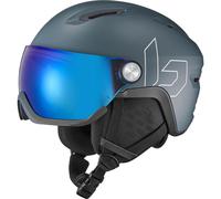 Casco da sci con visiera BOLLE V-ATMOS (Prussian Blue Matte - Photochromic Blue Cat 1 to 3) Unisex L 59-62