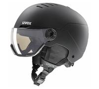 Uvex Wanted Visor Pro V, casco da sci con visiera, nero 54-58cm Black Matt