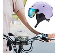 Casco da skateboard Copri orecchie viola Caldo casco da sci in schiuma EPS
