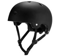 Casco da skateboard regolabile, protezione per rollerblading con guscio in ABS e schiuma EPS, casco sportivo all'aperto, design traspirante che assorbe il sudore, nero