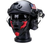 Casco da Softair con Accessori, Set di Caschi Tattici 6 in 1 | Comprende Maschera, Occhiali Protettivi, Cuffie e Torcia, Equipaggiamento Protettivo in Stile Militare