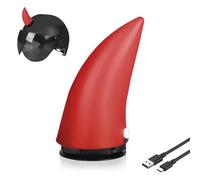 Casco della Bicicletta Luci, WASAGA Ricaricabile Corno di Bue Casco Decorazione Luce con 5 Colori Chiari per Avvertimento o in Bicicletta (1 Pezzo - Rosso)