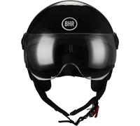 CASCO DEMI JET BHR 800 NERO LUCIDO METALLIZZATO SUPER OFFERTA