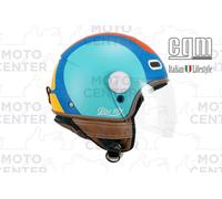CASCO DEMI JET CGM 191G PIX SPRINT CELESTE ARANCIONE OPACO TAGLIA XL (58 Cm.)