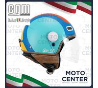 CASCO DEMI JET CGM 191G PIX SPRINT CELESTE ARANCIONE OPACO TAGLIA XL (58 Cm.)