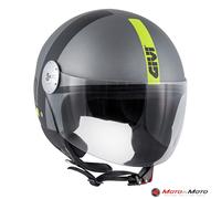 Casco Demi-jet Givi 10.7 Mini-J Concept Nero Antracite Giallo Taglia L