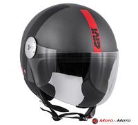Casco Demi-jet Givi 10.7 Mini-J Concept Nero Antracite Rosso Taglia L