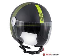Casco Demi Jet GIVI 10.7 Mini J Verde Nero Opaco Taglia Size M