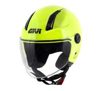 CASCO DEMI JET GIVI H117 B GIALLO FLUO LUCIDO INTERNO REMOVIBILE E LAVABILE
