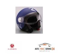CASCO DEMI-JET MOD.101 V/ELIC AL BLU/BIANCO -S