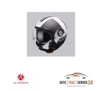 CASCO DEMI-JET MOD.101 V/ELIC. MATURE NERO - BIANCO - S