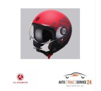 CASCO DEMI-JET MOD. 101 V/ELIC. TRIANGLE NERO ROSSO - L