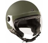 Casco Demijet Demi-Jet Tucano Urbano El Jettin Verde Opaco Taglia M