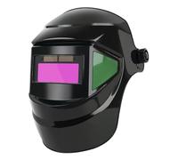 Casco di saldatura a oscuramento automatico, maschera saldatore a colori vere LCD energia solare, cappuccio di saldatura regolabile traspirante resistente al calore con design flip 180 °