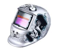 Casco di Saldatura a oscurità Automatica Durevole Visione Grande a Energia Solare per i Saldatori Materiale PP Multifunzionale (Silver)