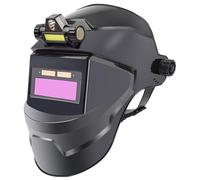 Casco di saldatura a oscurità automatica, maschera saldatore LCD a energia solare con proiettore, cappuccio di saldatura regolabile traspirante resistente al calore con maschera saldatore design