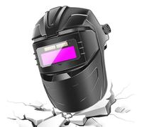Casco di saldatura con oscuramento automatico, anti-abbagliamento, schermo facciale di saldatura, protezione anti-appannamento con imbracatura regolabile portatile per riparazione auto e lavorazione