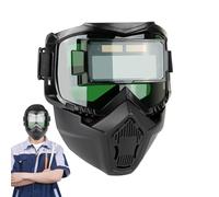 Casco di saldatura - Oscuramento automatico PC | Maschera di saldatura a oscuramento automatico con anti-schizzi, cinghia regolabile, design traspirante, schermo facciale per il lavoro del memo