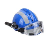 Casco di salvataggio Casco di sicurezza antincendio di emergenza con lampada frontale e striscia riflettente per lavoratori petroliferi di navi minerarie edili