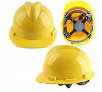 Casco di sicurezza, casco da lavoro edile - giallo, realizzato in plastica HDPE