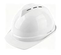 Casco di sicurezza, casco in ABS ventilato, classe 10 kV | Protezione della testa con sospensione a 4 punti e regolazione a cricchetto; sicurezza e comfort