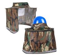 Casco di Sicurezza con Protezione Solare E Valvola Completa - Visiera Solare Protezione Collo 2 Pezzi - Sciarpa per il Viso Protezione UV con Striscia Riflettente per Escursioni All'aperto