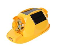 Casco di sicurezza del pannello solare a cristallo singolo, raffreddamento a doppia ventola, faro - comfort dimensioni regolabili, funzionalità della luce di avvertimento, ideale