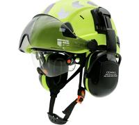 Casco di sicurezza DPI CE con doppi occhiali paraorecchie ABS ANSI