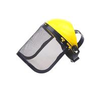 Casco di sicurezza for tagliabordi da giardino con maschera protettiva integrale in rete for attrezzi forestali for decespugliatori da disboscamento(Yellow)