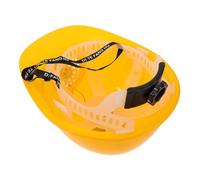 Casco di Sicurezza Solare Ventola, Cappello da Costruzione Giallo | Plastica ed Elettronica, Visiera Parasole Integrata, Cinghie Regolabili, per Lavori in Cantiere Estivi