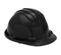 Casco di sicurezza ventilato, leggero, con imbracatura a 8 punti, per lavori di costruzione, con cricchetto antiscivolo (nero)