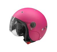 CASCO DIEFFE DF44 BAMBINO BAMBINA CASCHETTO JET USO URBANO SCOOTER FUCSIA