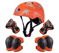 Casco e Ginocchiere per Bambini 2-5 Anni, Set Sportivo per Bici e Scooter, Rollerblade per Maschio e Bambina