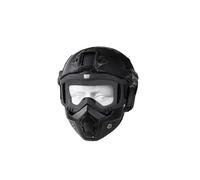 Casco E Maschera Airsoft, con Occhiali Rimovibili Regolabili Airsoft Protezione Maschere Viso Complete, Tattica Militare CS Game Gear (nero)