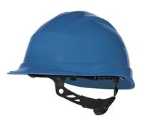 Casco Elmetto blu di sicurezza per lavoro cantiere con reg nucale e parasudore_
