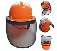 CASCO ELMETTO PROTETTIVO CON VISIERA A RETE DECESPUGLIATORE TAGLIAERBA