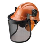 CASCO ELMETTO PROTETTIVO FORESTALE DA LAVORO CON VISIERA IN RETE E CUFFIE BRUMAR