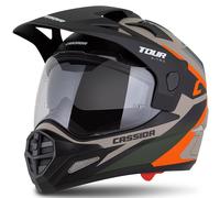 Casco enduro Cassida Tour 2.0 X-tra sabbia opaco-arancio-verde-nero XS
