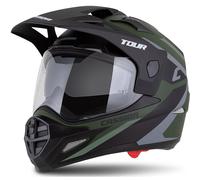 Casco enduro Cassida Tour 2.0 X-tra verde opaco-grigio-nero con visiera nera opaca L
