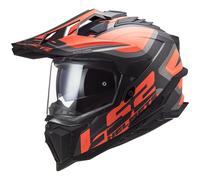 Casco enduro LS2 MX701 Explorer Alter nero-arancione fluo-grigio opaco L