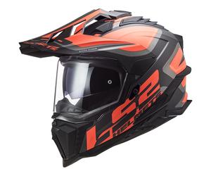 Casco enduro LS2 MX701 Explorer Alter nero-arancione fluo-grigio opaco XS