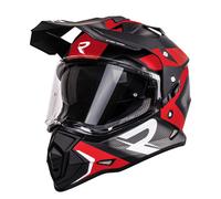 Casco Enduro Street Racer Tracker nero-rosso XS