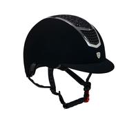 CASCO EQUESTRO MODELLO ECLIPSE STONE VELVET ROWEL FITTING