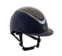 CASCO EQUESTRO VISIERA LARGA CON BRILLANTINI RHINESTONES WIDE VISOR SHINY NAVY
