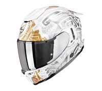 Scorpion Exo-1500 Air Apus Casco integrale, bianco/grigio/giallo, Taglia L (59/60)