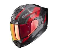 Casco EXO-1500 AIR PLATTED CARBON Nero Rosso SCORPION - UE: M